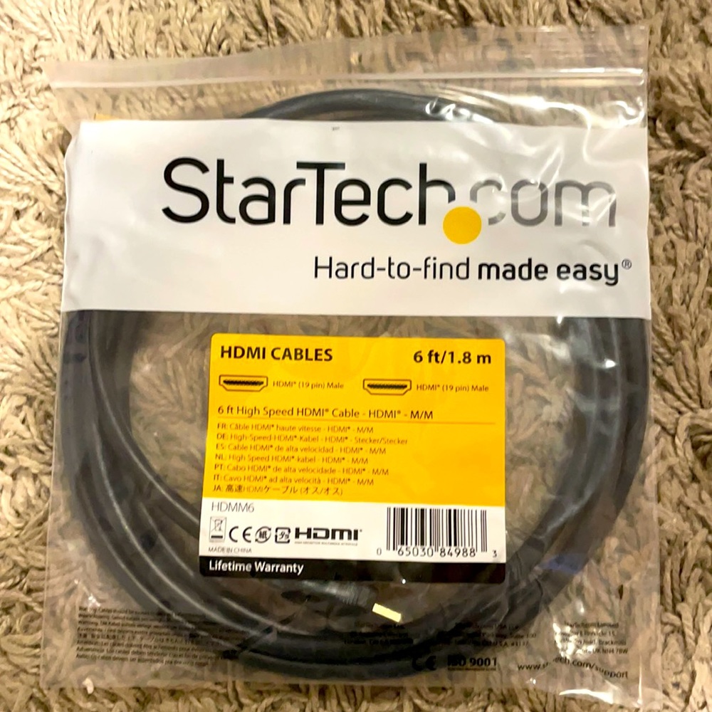 HDMI cable 6ft